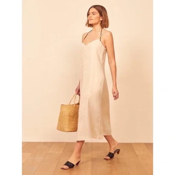 Reformation Dresses & Skirts - Reformation Giselle Linen Dress in Cream size XL